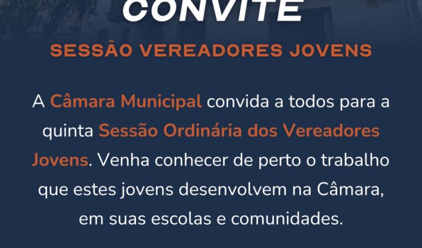 Câmara de Gramado promove mais uma sessão dos Vereadores Jovens nesta quinta-feira