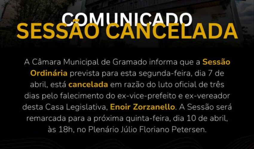 Foto Câmara Sessão Cancelada