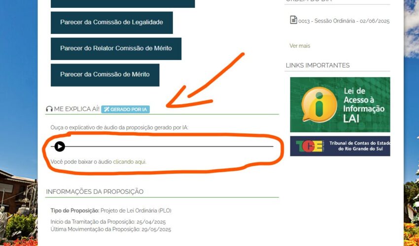 Foto Câmara de Gramado lança podcast gerado por IA para explicar projetos de lei