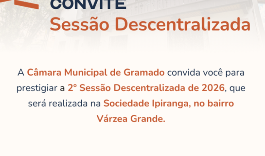 Foto Sessão Descentralizada