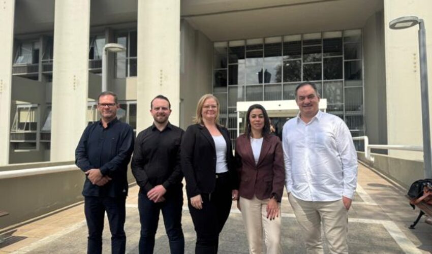 Foto Vereadores Rafael Ronsoni Pedro Lazaretti Profª Denise Vivi Cardoso e Neri da Fármacia