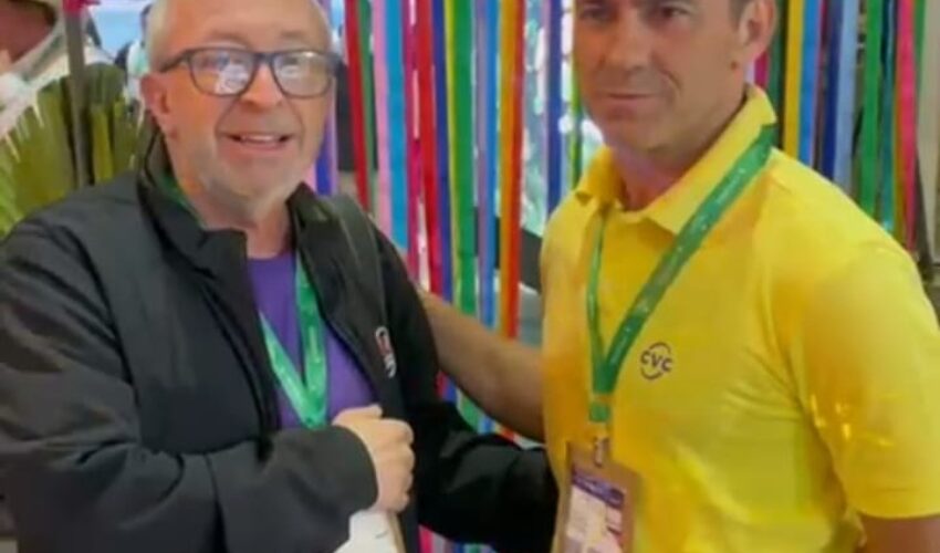 Presidente Ilton Müller e Rogério Mendes, diretor de vendas da CVC.